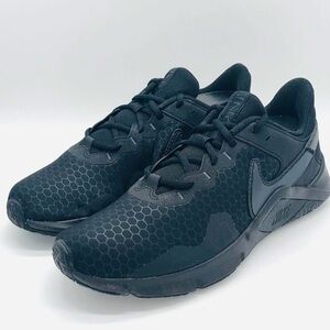 Nike Sz 11 Legend Essential2 All-Black Honeycomb Running Sneakers Athletic Men’s